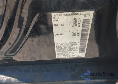 2018 Nissan Altima 2.5 S from USA, damaged, VIN 1N4AL3AP8JC143650